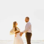 sesja ciążowa na plaży fotograf ślubny bytów